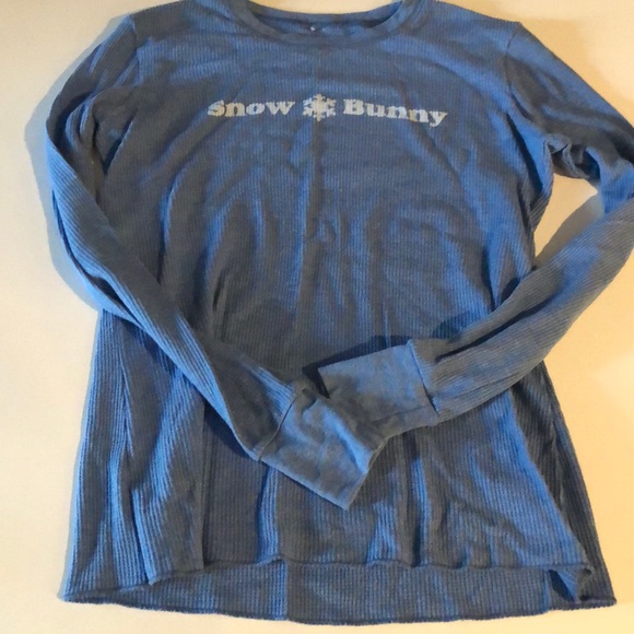 Mountain Moon blue thermal long sleeved tee - Picture 1 of 3